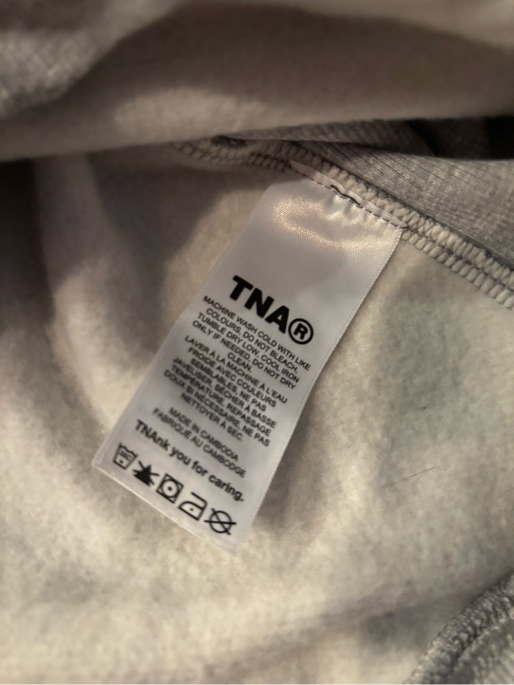 TNA Sweatfleece Cozy Fleece Boyfriend Fit Cropped Hoodie - Size Medium - Picture 7 of 9